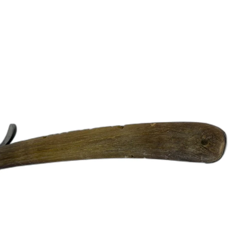 Antique Simmons Keen Kutter Straight Edge Razor Barber Men Wood Handle 3